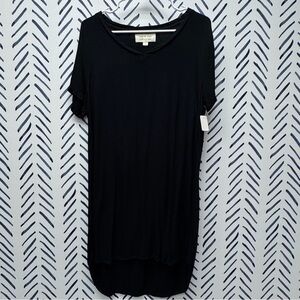 Cloth & Stone Black High Low T-Shirt Dress - L
